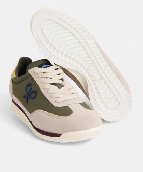 Zapatilla vintage verde beige 133637 SILBON