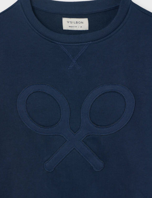 Sudadera raqueta relieve tono marino 133846 SILBON