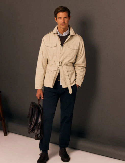 Chaqueta cinturon beige 133691 SILBON