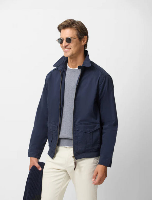 Cazadora garment dye azul marino 133698 SILBON