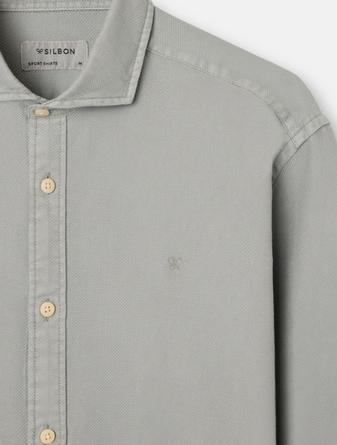 Silbon Camisa Sport Estructura Logo Verde Medio