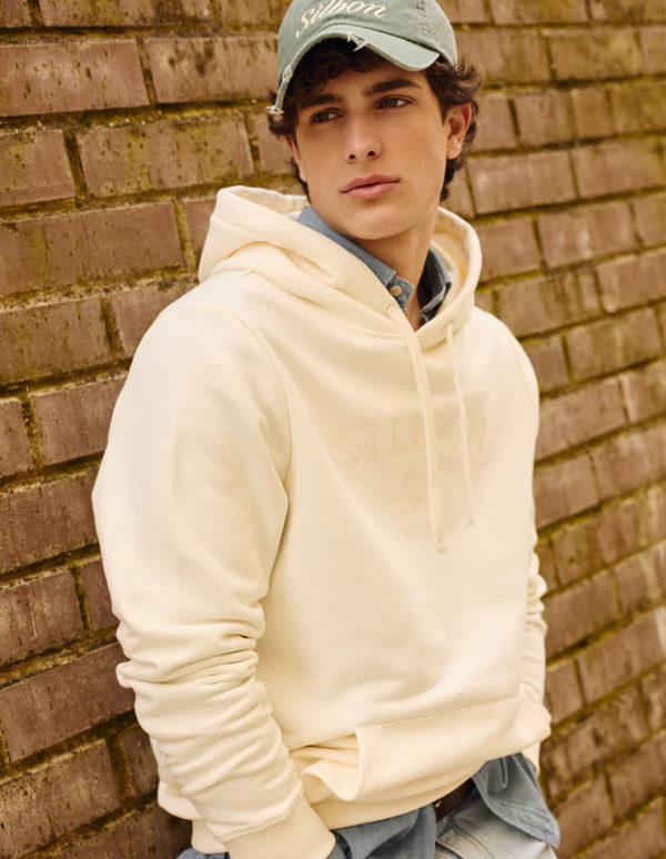 Silbon Sudadera Capucha Silbon Raqueta Media Crema