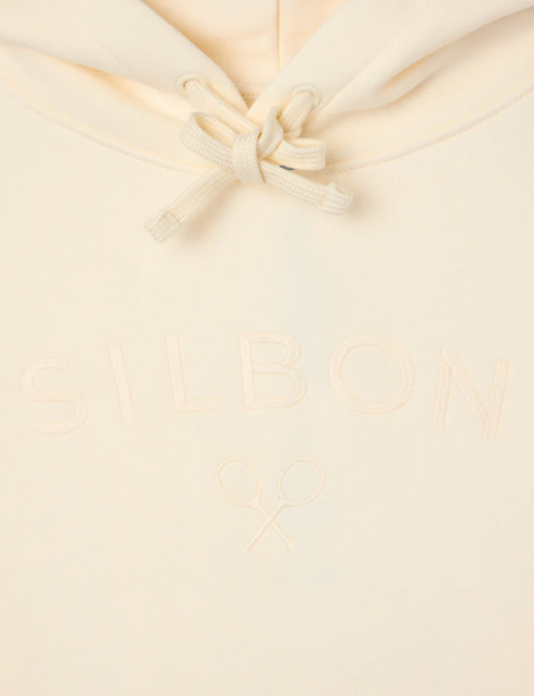 Silbon Sudadera Capucha Silbon Raqueta Media Crema