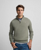 Silbon Jersey Liso Media Cremallera Verde Gris