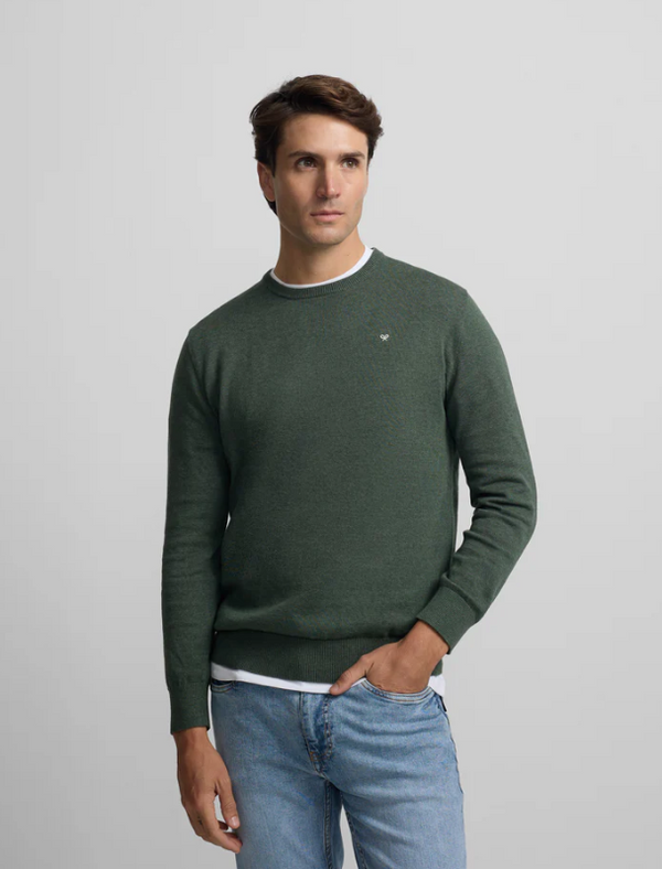 Silbon Jersey Liso Cuello Caja Verde