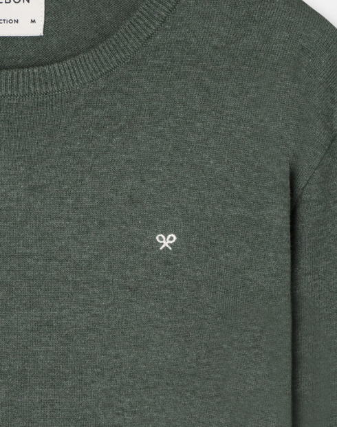 Silbon Jersey Liso Cuello Caja Verde