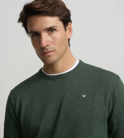 Silbon Jersey Liso Cuello Caja Verde