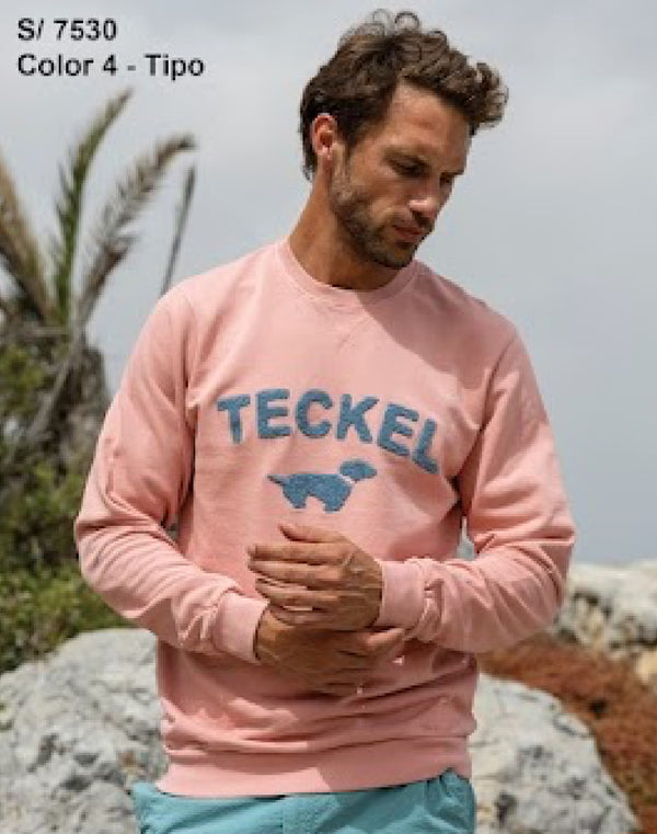 SUDADERA GILBERTO TECKEL 7530 SALMON