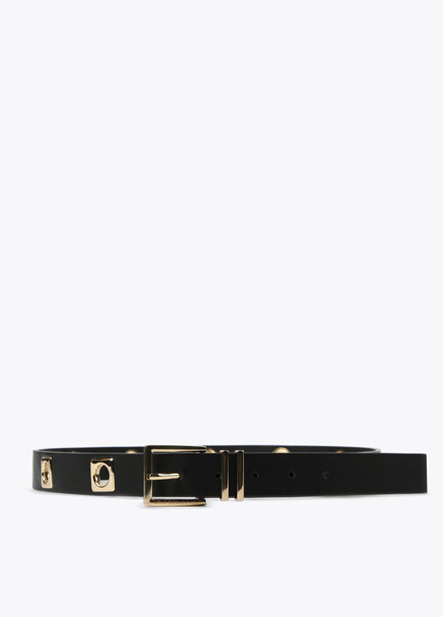 Cinturon piezas metalicas NEGRO LOLA CASADEMUNT
