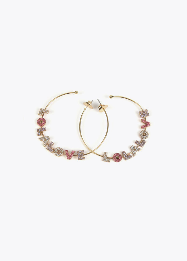 Pendientes LOLA CASADEMUNT aro joya Lola Love METAL- MULTICOLOR