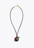 Collar Largo Cordón de Animal Print y Charms Tropicales