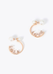 Pendiente Combinado Doble Perla Metal-Blanco Lola Casademunt