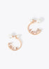 Pendiente Combinado Doble Perla Metal-Blanco Lola Casademunt