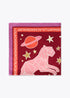 Pañuelo Cosmic Tigers 90x90cm Rosa-Naranja Lola Casademunt