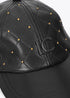 Gorra Pespunteada con Detalle de Mini Tachas Negro Lola Casademunt