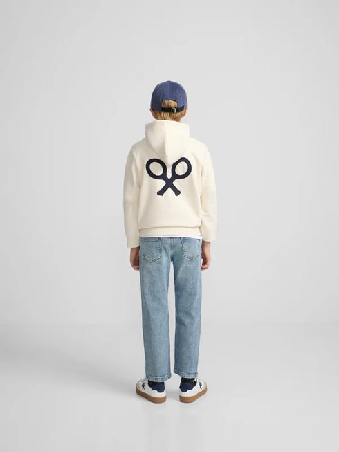 Silbon Sudadera Kids Capucha Parche Contraste Crema