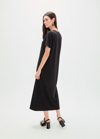 Vestido Animal Posicionado con Strass Negro Lola Casademunt LS2616150