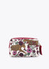 Neceser Nylon Estampado Tigres y Flores Crudo-Rosa LF2612010