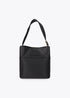 Shopper Efecto Piel Rayas Acolchadas y Detalle Bola Metálica Negro Lola Casademunt