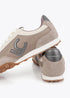 Deportiva Combinada en Diferentes Materiales y Piel Gris-Metal Lola Casademunt