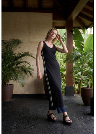 Vestido Rosco Cintas Laterales Negro Lola Casademunt LS2616148