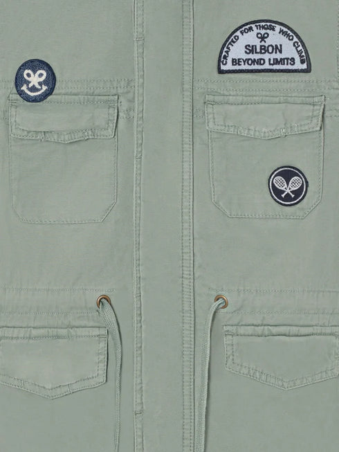 Silbon Chaqueta Kids Militar Parches Verde