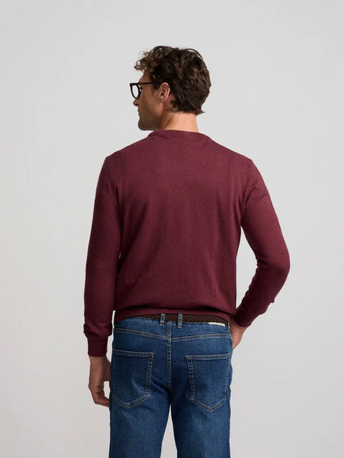 Silbon Jersey Cuello Redondo Burdeos