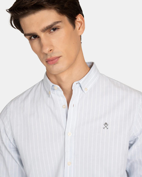 Harper & Neyer Camisa Shoreline Striped Oxford Sky Blue 201326019.000411