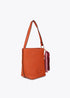 Bandolera Efecto Piel con Pompones a Contraste Naranja Lola Casademunt