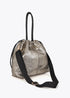 Shopper Tejido Fantasía Combinado con Efecto Piel Dorado Lola Casademunt
