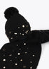 Gorro Tipo Punto con Perlas y Cristales Negro LF2607026