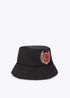 Sombrero Tipo Bucket Acolchado en Nylon con Parches Negro Lola Casademunt