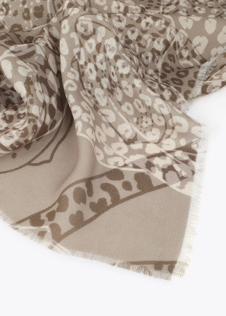 Fular Siluetas Tigres 100*200cm Beige Lola Casademunt