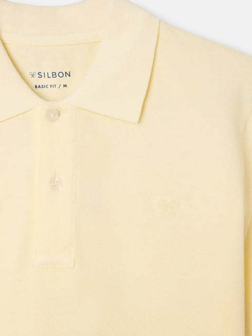 Silbon Polo Clasico Garment Dye Crema
