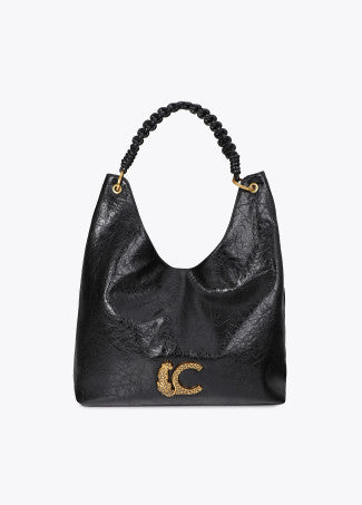 Shopper con Detalle de Asa Trenzada Negro LF2604026