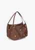 Shopper Efecto Piel Multi Tachas Marron Lola Casademunt