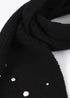 Bufanda LC Tipo Punto con Perlas y Cristales Negro LF2607027