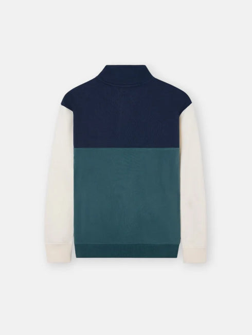 Silbon Sudadera Kids Media Cremallera Bloques Verde