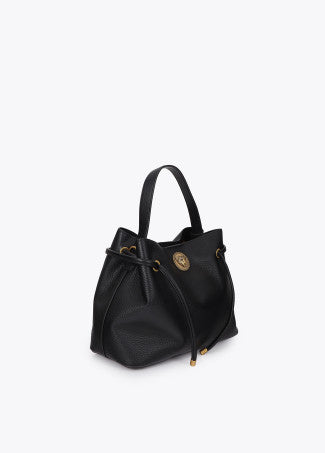 Shopper Pequeño Aplique Metálico Leopardo Negro Lola Casademunt