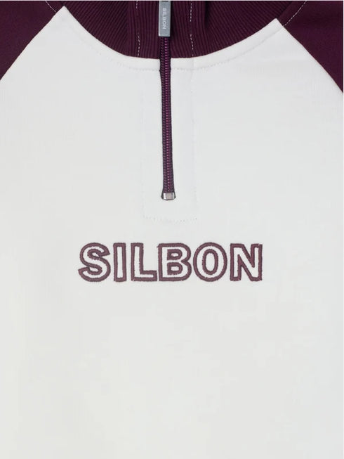 Silbon Sudadera Girl Cuello Alto Tricolor Rosa y Crudo