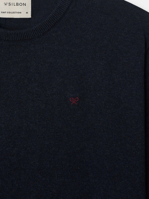 Silbon Jersey Cuello Redondo Azul Marino