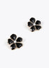 Pendiente Botón Flor Lacada Negro-Metal Lola Casademunt