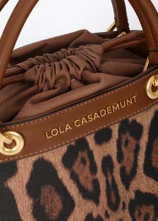 Bolso Bombonera Animal Print Marron-Negro LF2604016