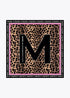 Pañuelo M Animal Print 55x55cm Negro-Rosa Lola Casademunt