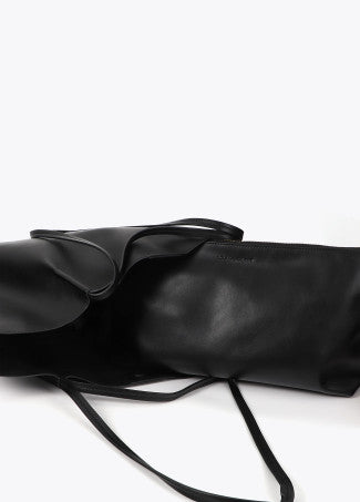 Shopper Efecto Piel Asa Doble Negro Lola Casademunt