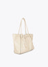 Shopper con Detalle Tubo Metálico con Logo Troquelado Piedra LF2604044