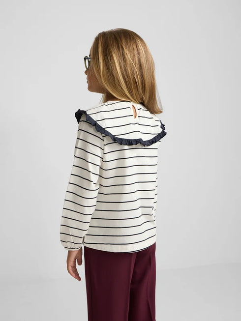 Silbon Camiseta Girl Cuello Bobo Rayas Azul y Blanco