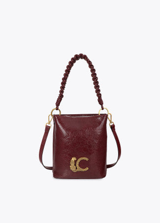 Hobo con Detalle Asa Trenzada Burdeos LF2604027