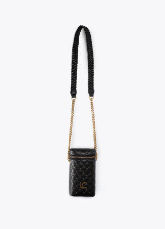 Funda de Móvil Efecto Piel Acolchada con Mini Tachas Negro LF2612005