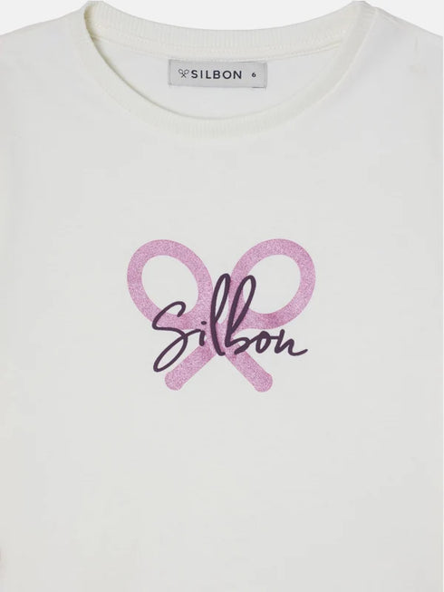 Silbon Camiseta Girl Silbon Raqueta Silbon Crudo